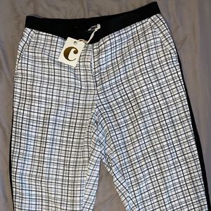 *Brand New With Tags* Crop Slacks Black White Paid